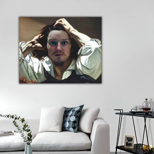 The Desperate Man by Gustave Courbet Wall Art, Gustave Courbet Canvas Print, Fine Art Oil Paintings, Classic Art Wall Decor, Fine Art Prints