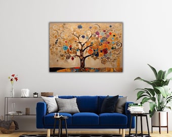 Impresión en lienzo del Árbol de la Vida de Gustav Klimt: Arte de exposición en museos