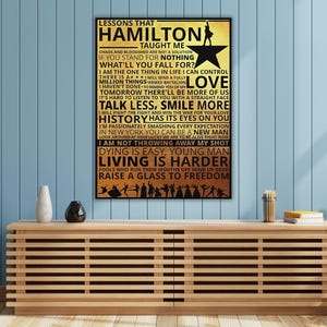 Hamilton Musical Theater Art Print: Canvas or Poster, Taught Lessons ...