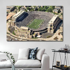 Notre Dame Football Stadium Canvas Wall Art, Notre Dame Fighting Irish Stadium, American Football Stadium Poster, Football NCAA Lovers Gift