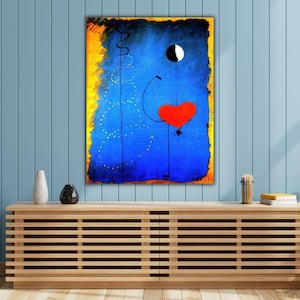 Impressão em tela da dançarina Joan Miró: arte de parede modernista