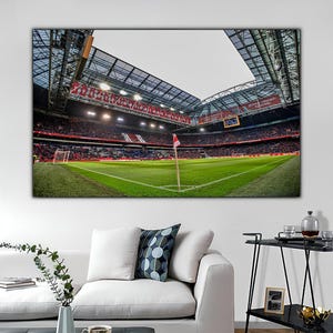 Amsterdam Arena Wall Art, Johan Cruijff Arena Canvas Print, Ajax Match Stadium Poster, Stadium Home Decor, Ajax Home & Office Wall Decor