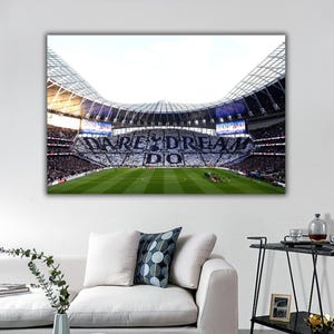 Tottenham Hotspur Football Club Canvas Print, Tottenham Hotspur Stadium Poster, EPL Lovers Stadium Wall Art, Coordinates Poster Home Decor