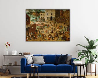 Pieter Bruegel Children's Games Canvas Print: Fine Art Reproduction