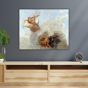 Odilon Redon Wall Art, Apollos Chariot (1888) Canvas Print Art, Vintage Landscape Painting Print, Scenery Mythological Printable Wall Art