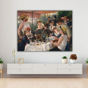 Pierre Auguste Renoir Canvas Wall Art, Luncheon of the Boating Party Wall Decor, Canvas Wall Art, Pierre Auguste Renoir Canvas Wall Prints