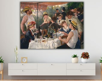 ピエール＝オーギュスト・ルノワール「舟遊びの昼食会」印象派絵画、高