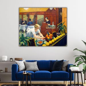Impresión en lienzo de Edward Hopper: Mesas para damas, arte expresionista