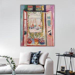 Henri Matisse The Open Window Canvas Wall Art, Henri Matisse Wall Art, Henri Matisse Reproduction Wall Decor, Henri Matisse Canvas Print Art
