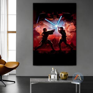 Star Wars Canvas Print, Anakin Poster, Anakin Dark Side Wall Art, Anakin Skywalker Art, Darth Vader, Luke Skywalker, Star Wars Wall Decor