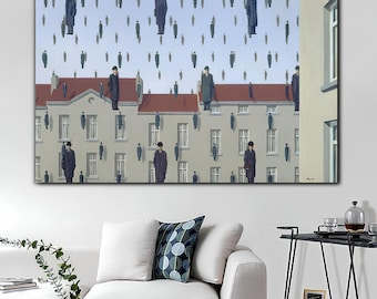 Golconda by Rene Magritte Canvas Print: Modernist Wall Art