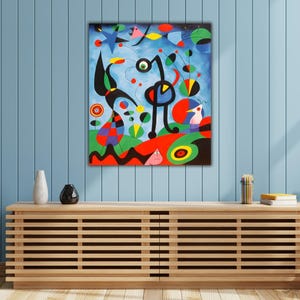 The Garden by Joan Miro Canvas Print, Joan Miró Canvas Wall Art, Joan Miro Canvas Poster, Abstract Art, Home Wall Decor, Joan Miro Art