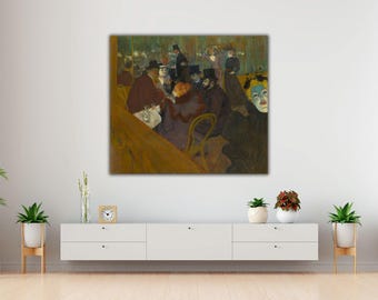 At the Moulin Rouge Canvas Print: Henri de Toulouse-Lautrec Fine Art