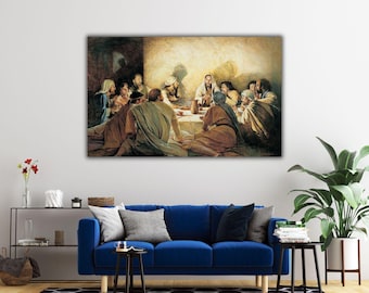 Last Supper Canvas Print: Da Vinci Painting, Christian Wall Art