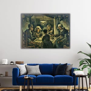 Potato Eaters by Van Gogh Wall Art, Vincent Van Gogh Canvas Print, Van Gogh Exhibition Print, Reproduction Home Decor, Canvas Wall Print