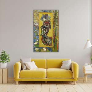 Courtesan After Eisen by Van Gogh Wall Art, Vincent Van Gogh Canvas Print, Van Gogh Exhibition Print, Van Gogh Wall Prints, Woman Art Canvas