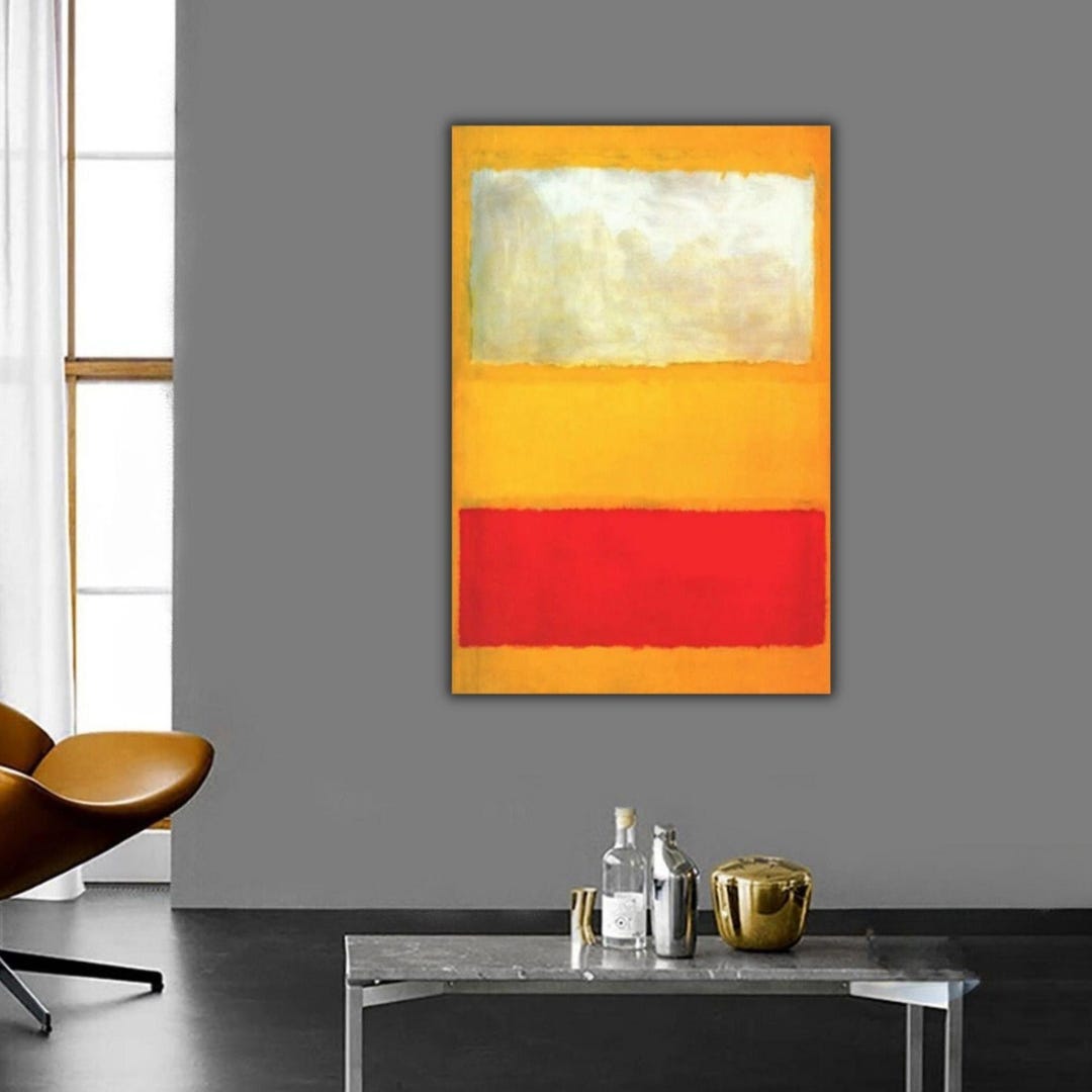 Mark Rothko Abstract Art Print: White, Red on Yellow Canvas - Etsy