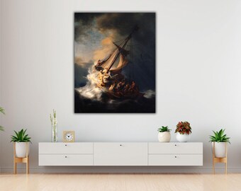 Rembrandt: Christ in the Storm on the Sea of Galilee Canvas Print