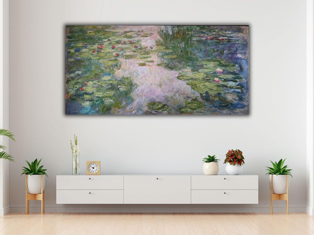 Claude Monet Water Lilies Canvas Print: Impressionist Wall Art - Etsy