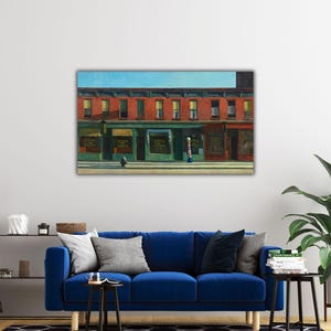 Early Sunday Morning by Edward Hopper Wall Art, Sunday Morning Canvas Print, Edward Hopper Wall Art, Modern Wall Decor, Expressionism Art