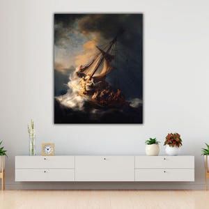 Rembrandt Wall Art, Christ In The Storm On The Sea Of Galilee (1633) Canvas Print, The Storm on the Sea of Galilee Art, Galilee Canvas Print