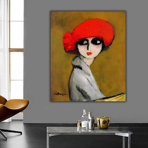 Stampa su tela di Kees van Dongen 'Corn Poppy': arte vintage