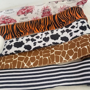 Tiermusterband mit Draht, 6,3 cm breit (2,5 Zoll), Zebra, Kuh, Giraffe, Bauernhof-Haustierdeko, 5 Yards, Bastelbedarf