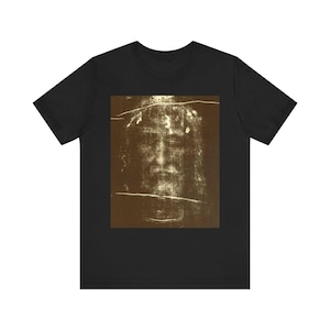 Shroud of Turin Holy Face Shirt, Vintage Jesus Burial Cloth Tee, Mysterious Christian Relic, Faith-Based Unisex T-Shirt