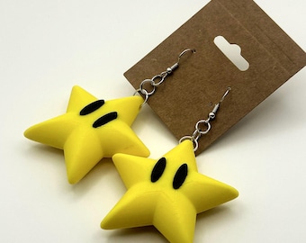 ¡Brilla con nuestros pendientes de estrellas impresos en 3D inspirados en Mario Bros.!