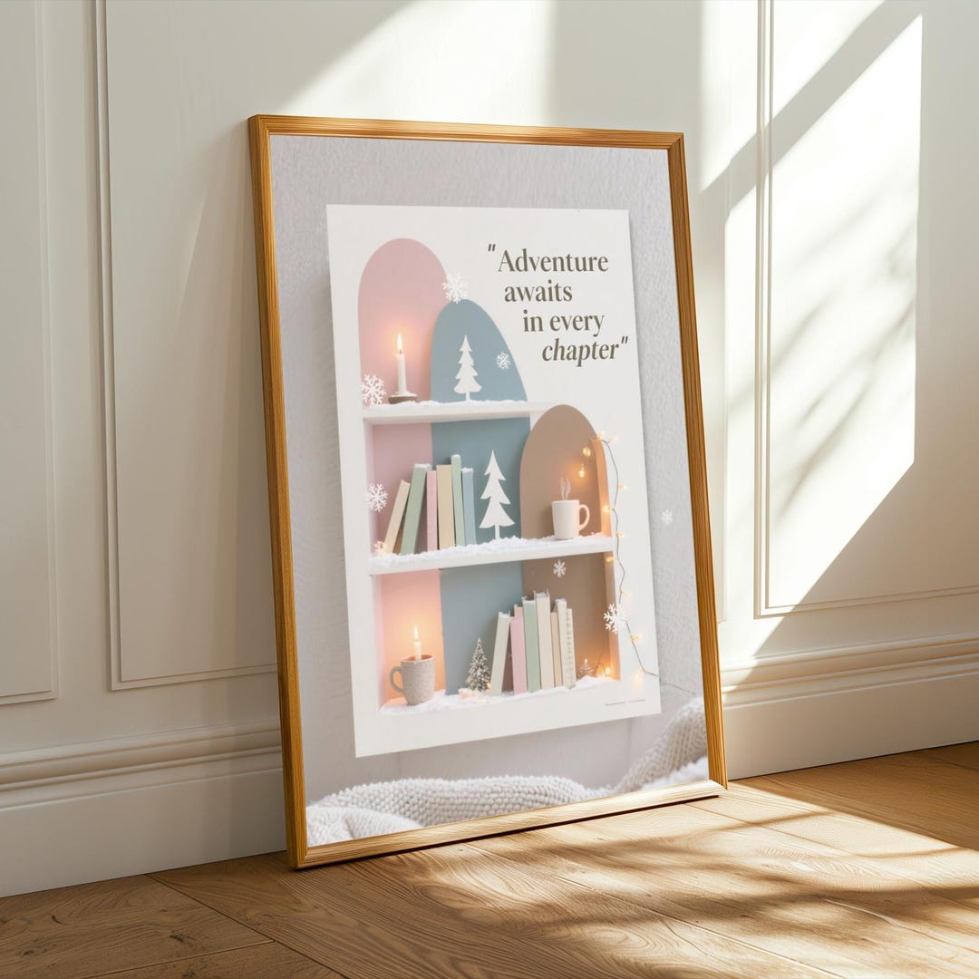 Book Lover Poster Reading Nook Wall Art Bookshelf Quote Print - Etsy