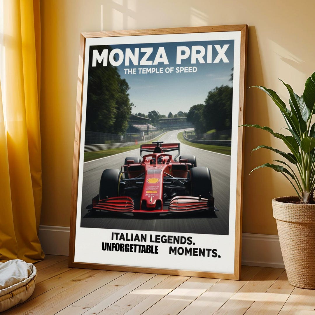Italy Racing Posters Italian Racing Circuit Poster – Classic Vintage Motorsport Car Print ...