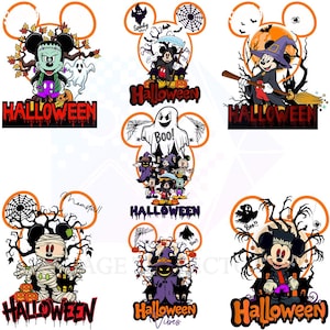 Mickey Horror Halloween Designs PNG, SVG | Mickey Spooky Clipart SVG | Halloween Mickey Bundle Png | Mickey In Halloween Monster Characters