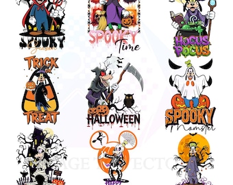 Goofy Halloween SVG Bundle | Spooky Cartoon Clipart (Digital Files)