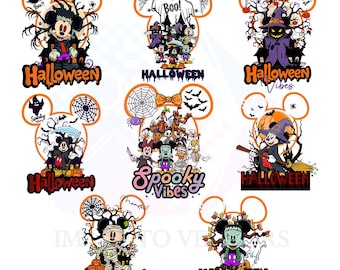 Mickey Halloween SVG Bundle | Spooky Season Monster Designs (Digital Download)