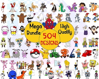 504 Cartoon Mega Bundle | 90s Cartoons SVG (Digital Download)