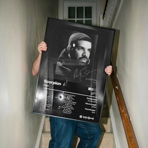 Drake Scorpion albumaffisch - Fri frakt över hela världen - Underground Rap albumaffisch - Hiphop-väggkonst - Musikrumsdekorationstryck