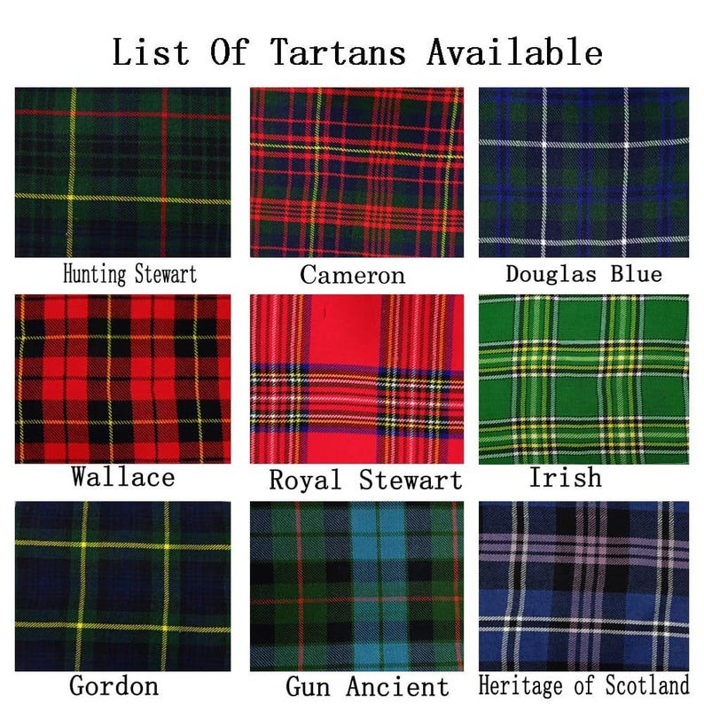 Skotsk kilt med hjorthuvud, handgjord, 10-delad bröllopskilt, traditionell kilt för män, finns i 50+ klan-tartan bild 6