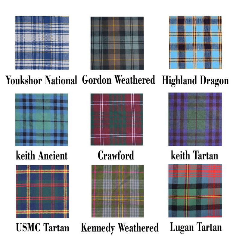 Skotsk kilt med hjorthuvud, handgjord, 10-delad bröllopskilt, traditionell kilt för män, finns i 50+ klan-tartan bild 5