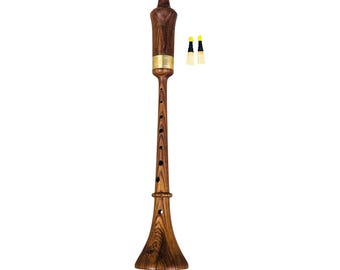 Rosewood RAUSCHPFEIFE Chanter Instrument Musical Wooden Flute Medieval German Shawm Instruments With Two Reeds