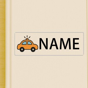 Personalized Car Name Stickers for Kids,Waterproof Custom Labels for School Supplies,Boys Name Tags for Lunch Boxes,Notebooks,Back to School