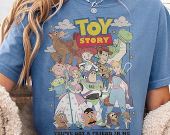 Retro "Tienes un amigo en mí", Toy Story PNG, Disney Pixar, Woody Buzz, Toy Story Party 2025, descarga digital