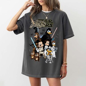 Vintage Disney Star Wars PNG, Retro Mickey And Friends Jedi, Family Vacation, Disney Trip 2026, Gift For Disney Fans Digital Download image 6
