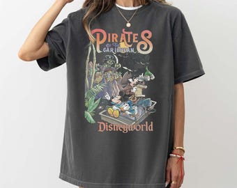 Mickey PNG vintage de Piratas del Caribe, diseño pirata de Disneyworld, regalo familiar de WDW, descarga digital