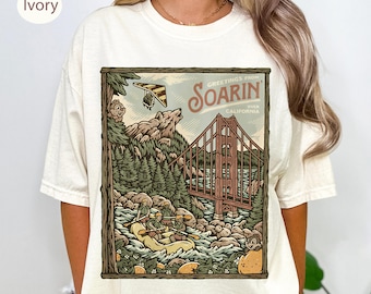 Retro zweefvlucht over Californië Disney Ride, Californië Adventure Epcot World Flight-shirt, Disney Park Travel-ontwerp, png PNGEgg