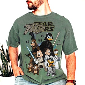 Vintage Disney Star Wars PNG, Retro Mickey And Friends Jedi, Family Vacation, Disney Trip 2026, Gift For Disney Fans Digital Download image 3