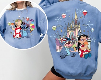 Retro coquette strikken lilo en stitch png, Ohana familie betekent png, Stitch Disneyland png, Magic Kingdom png, Disneyland Trip, digitale download