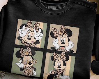 Minnie Safari PNG, Diseño de lazo de Minnie con leopardo, Ilustración de Disney Wild Animal Kingdom, Descarga digital de vacaciones familiares en Disneyland
