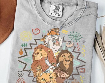 Retro 90s Disney Animal Kingdom Rey León PNG, Timon Pumbaa Hakuna Matata Diseño, Regalo para niños pequeños, Viaje familiar Descarga digital