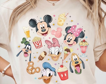 Disney Mickey Minnie Daisy Donald Goofy Pluto PNG, Disney Snacks Food Design, Disneyland Vacation Digital Download