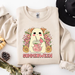 Ghost Summer Halloween png, Retro Summer Halloween Png, Summerween png, Halloween cocktail summer png, Ghost Summer Shirt png